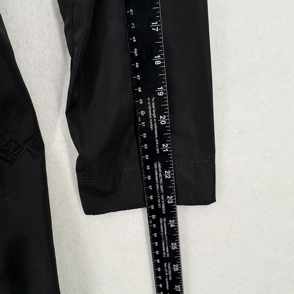Athleta Endless Rain Jacket Womens Small Black Hooded Long Windbreaker Full Zip - Picture 10 of 15